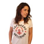 Fehl-Tritt Girlie Shirt Refugees welcome