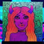 Uv-Aktiv Acryl auf Leinwand