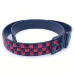 Pyramidennietengürtel schwarz-rot