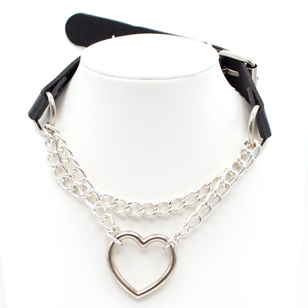 herzring Herzring-Halskette mit Kunstleder – Bild 1