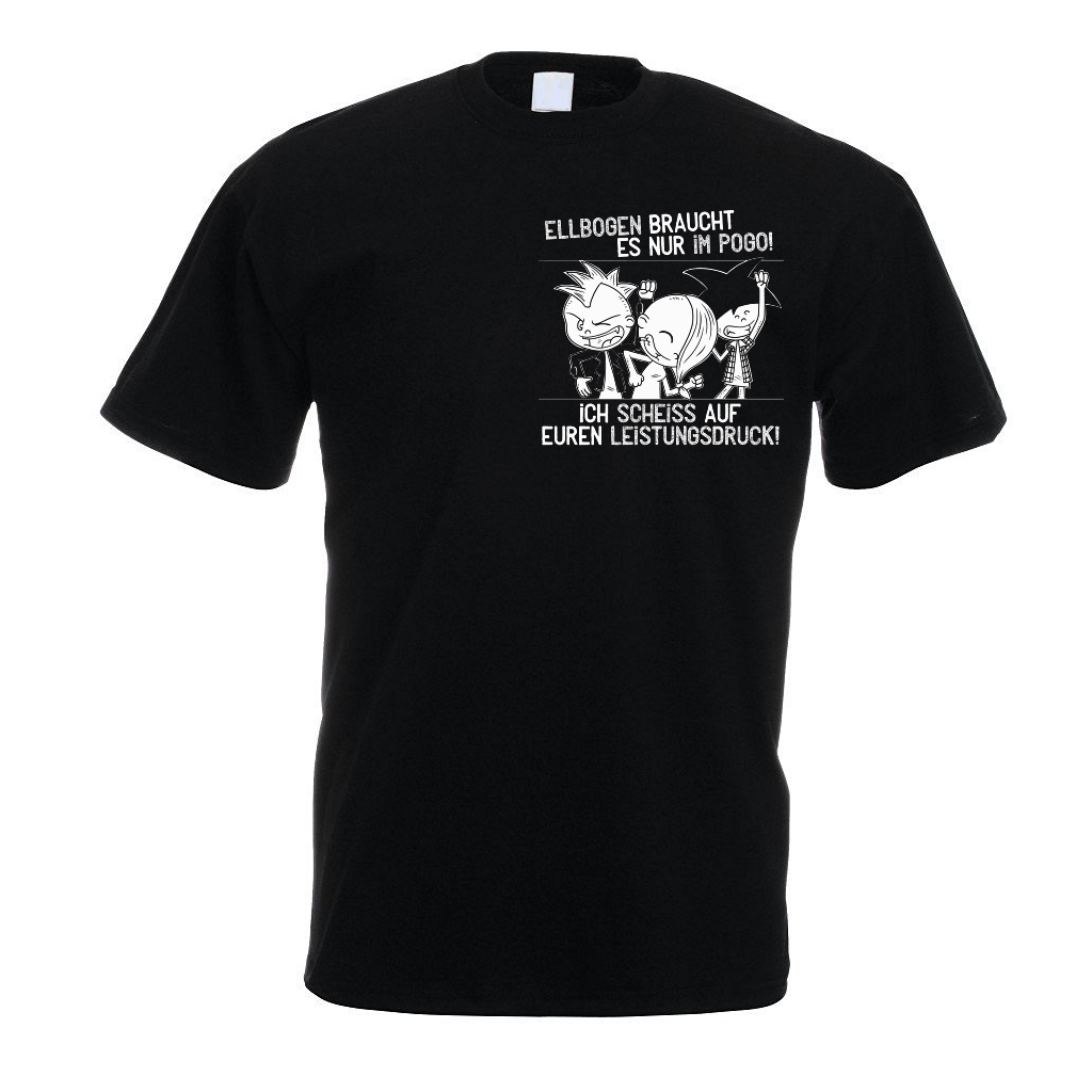 pogo-ellbogen01 Punks'n'Banters - Ellbogen braucht es nur im Pogo! - T-Shirt – Bild 1