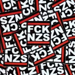100x "FCK NZS" Sticker - Gegen Nazis - Antifa Aufkleber - Fuck Nazis - Linke 161