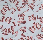 100x "Feed The Poor" Sticker - Antifa Aufkleber - Kommunismus - 161 - AFA - FCK