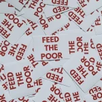 100x "Feed The Poor" Sticker - Antifa Aufkleber - Kommunismus - 161 - AFA - FCK
