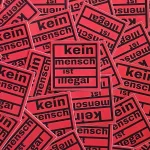 100x "kein mensch ist illegal" Sticker - Antifa Aufkleber - 161 gegen Rassismus