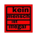 25x "kein mensch ist illegal" Sticker - Antifa Aufkleber - 161 gegen Rassismus