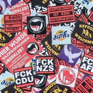 100x Linke Sticker - FCK NZS/ AFD - Stickerbombe - Antifa Aufkleber - 161
