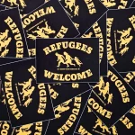 50x "Refugees welcome" Sticker - Aufkleber - Flüchtlinge Willkommen - family