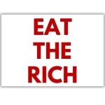 25x "Eat The Rich" Sticker - Antifa Aufkleber - Kommunismus - 161 - AFA - Soli