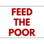 25x "Feed The Poor" Sticker - Antifa Aufkleber - Kommunismus - 161 - AFA - FCK