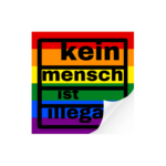 100x "kein mensch ist illegal" Sticker - Gegen Nazis Aufkleber - Linke LGBTQ+ – Bild 3